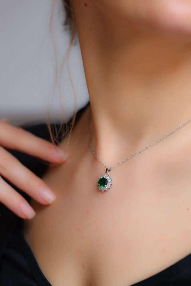 Green Diamond Necklace