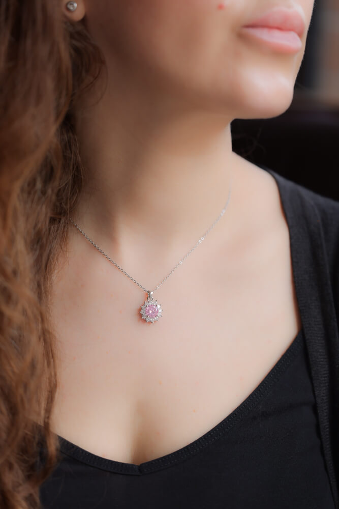 Pink Diamond Necklace