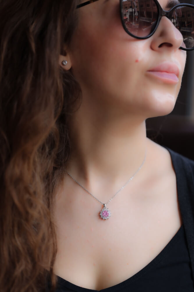 Pink Diamond Necklace